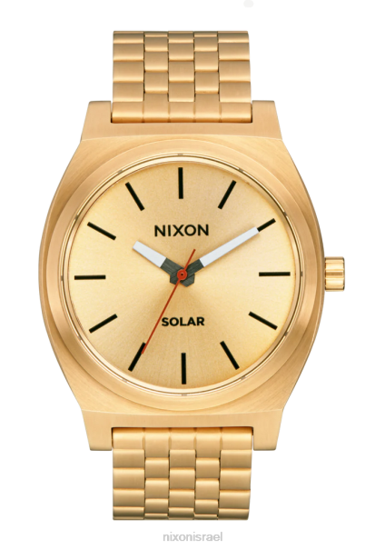 מספר זמן סולארי Nixon הכל זהב/שחור 60ZP100 שעון