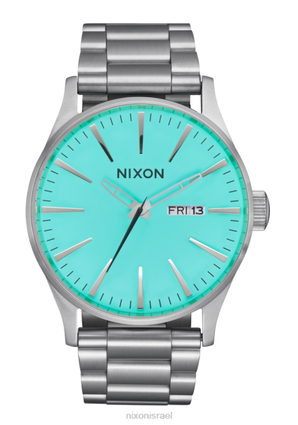 זקיף נירוסטה Nixon כסף/טורקיז 60ZP11 שעון