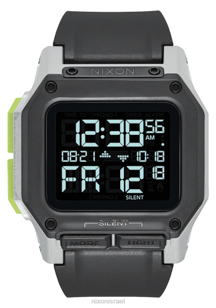 רגולוס Nixon שחור/לבן/ליים 60ZP158 שעון