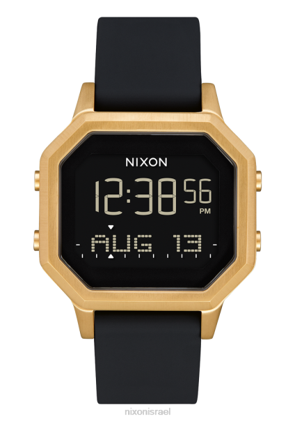 סירנה נירוסטה Nixon זהב/שחור 60ZP207 שעון
