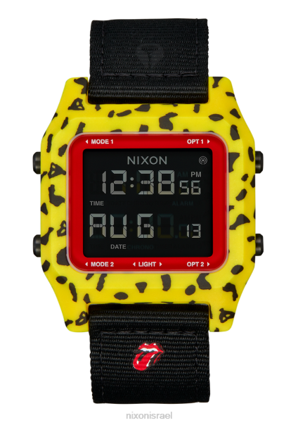 אבנים מתגלגלות מצרך Nixon צהוב/שחור 60ZP217 שעון