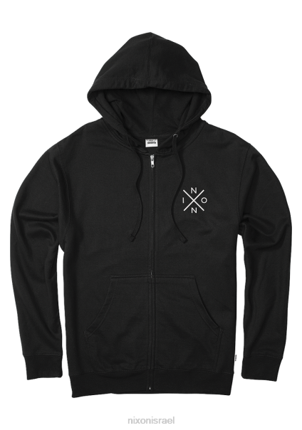 קפוצ'ון עם רוכסן מלא Nixon שָׁחוֹר 60ZP466 הַלבָּשָׁה