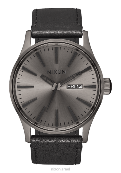 עור זקיף Nixon מתכת אקדח/שחור 60ZP54 שעון