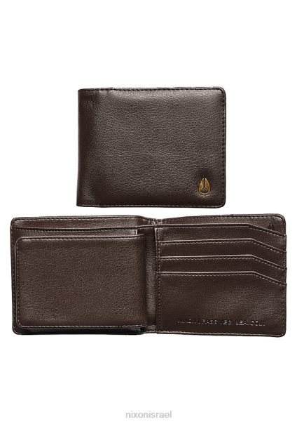 להעביר ארנק מטבעות עור טבעוני Nixon חום 60ZP549 אביזרים