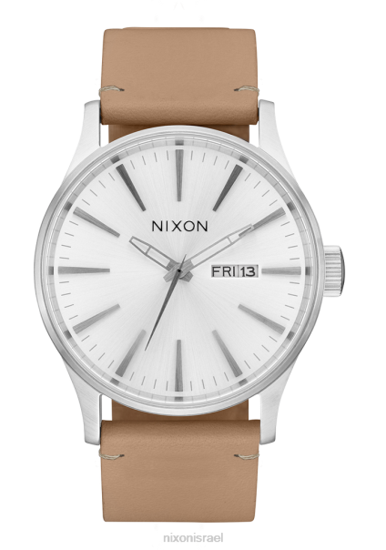 עור זקיף Nixon הכל כסף/שיזוף 60ZP57 שעון